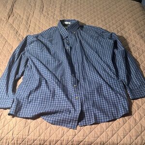L.L. Bean Navy Plaid Casual Shirt